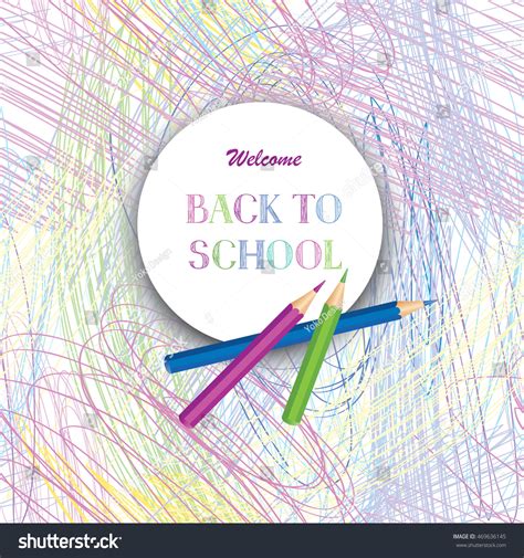 Welcome Back School Poster Design Hand Stock Vector (Royalty Free ...