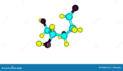 Deoxyribose Molecular Structure Isolated on White Stock Illustration - Illustration of health ...