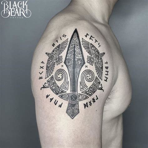 Tattoo uploaded by Wonderland Valkyrie • Gungnir tattoo by Nam Phan of Black Bear Tattoo # ...