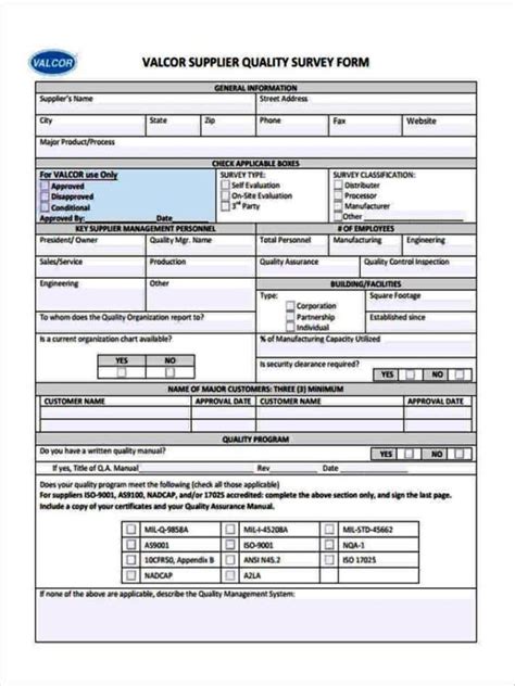 Supplier Approval Program Template