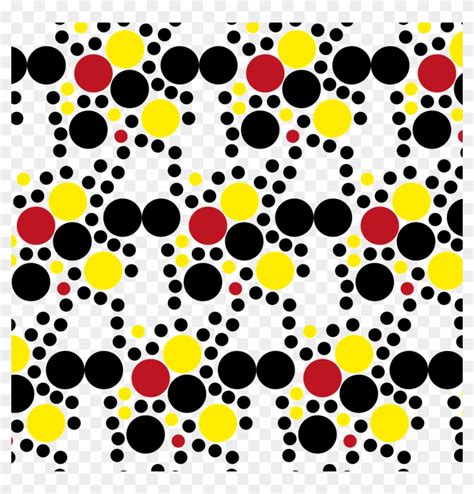 Vector Graphics, - Red Yellow Black Polka Dots On White Background, HD ...