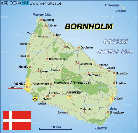 BORNHOLM MAP - TravelsFinders.Com