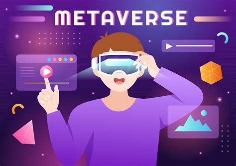 Metaverse Digital Virtual Reality Technology wears VR Glasses for ...