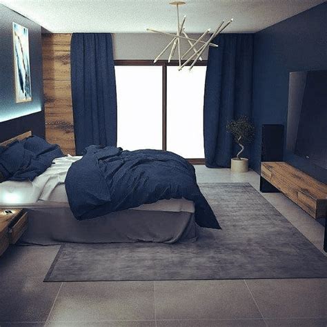 37 Inspiring Navy Blue Bedroom Decor Ideas You Should Copy - SWEETYHOMEE