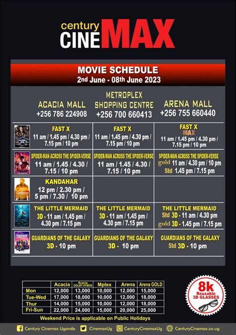 Century Cinemax Uganda on Twitter: "Century Cinemax schedule 02nd June-08th June #Newmovie # ...