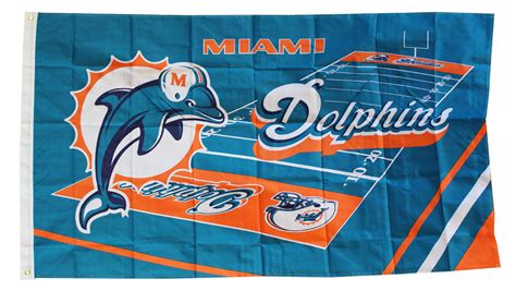 Buy Miami Dolphins - 3' x 5' NFL Polyester Flag (Field Design) | Flagline