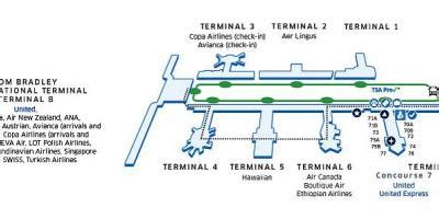 LAX Airport Terminal B Map