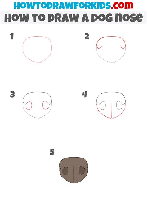 How to Draw a Dog Nose - Easy Drawing Tutorial For Kids