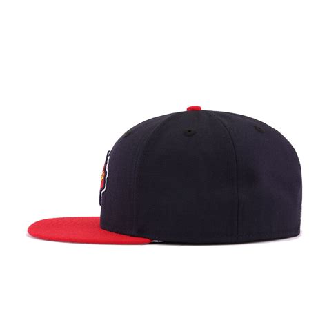 Atlanta Braves Navy Scarlet Tomahawk Cooperstown New Era 59Fifty Fitte ...