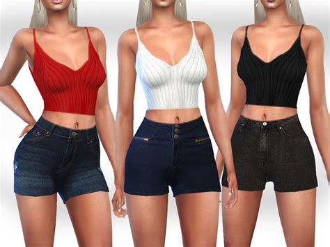 The Sims Resource - Female Denim Shorts