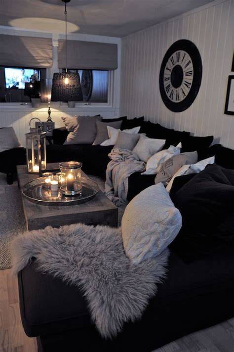 25 Black Living Room Design Ideas – Decoration Love