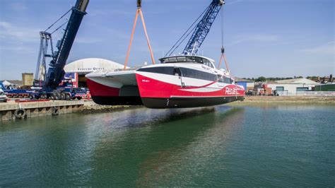 Red Jet 7 enters the water for the first time. – Girlguiding Isle Of Wight