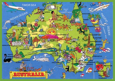 Tourist map of Australia