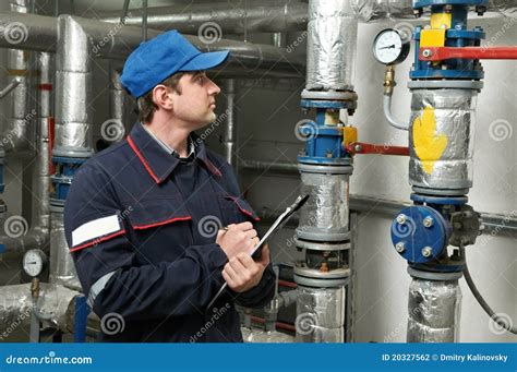 Heating engineer repairman stock photo. Image of room - 20327562