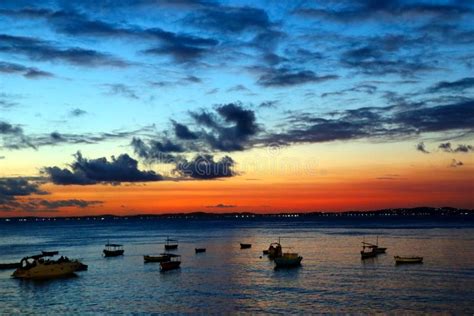 Sunset on the Beach - Salvador Da Bahia, Brazil Stock Photo - Image of brazil, beach: 166760556