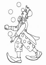 Juggling Clown Coloring Pages sketch template