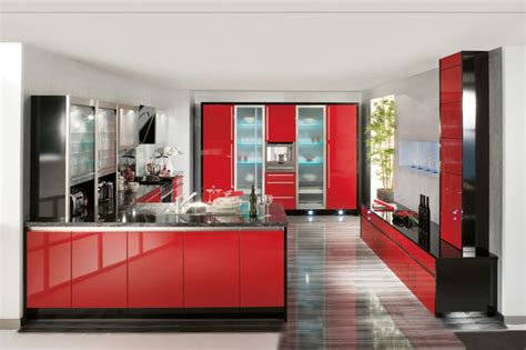 Popular Paint And MDF Red Kitchen Cabinet Glass Doors