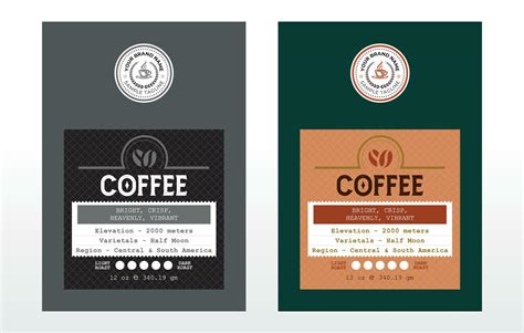 Premium coffee label design collection, coffee blend labels editable ...