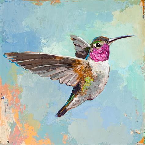 Contemporary American Artist David Palmer | Arte de aves, Pintura de colibrí, Colibrí en acuarela