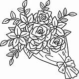 Ramo de flores Aislado Página Para Colorear Niños 11770248 Vector  sketch template