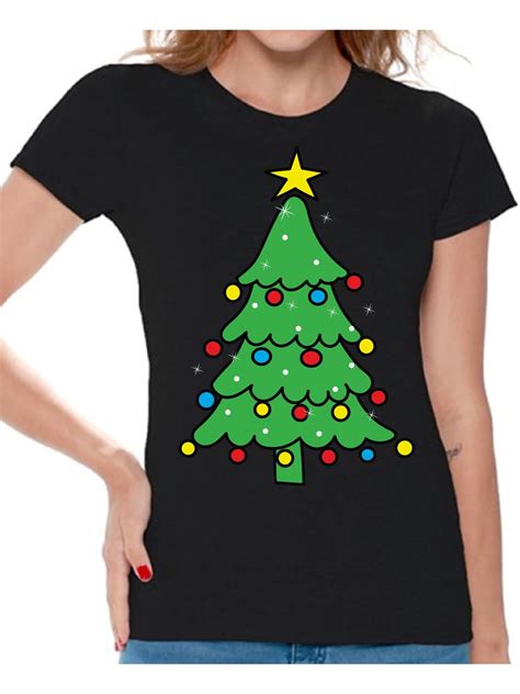 Awkward Styles Christmas Tree Shirt Christmas Shirts for Women Christmas Tree Ugly Christmas T ...