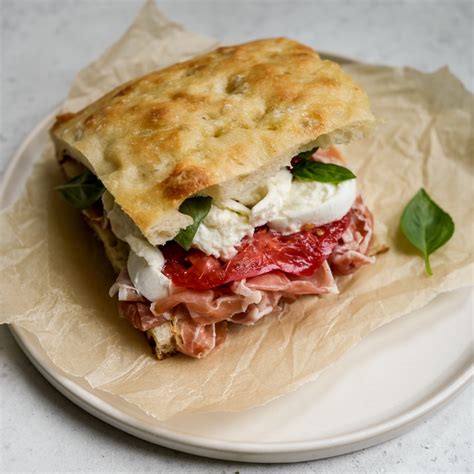 Delicious Prosciutto Sandwich (Panino) With Mozzarella, Tomato and ...