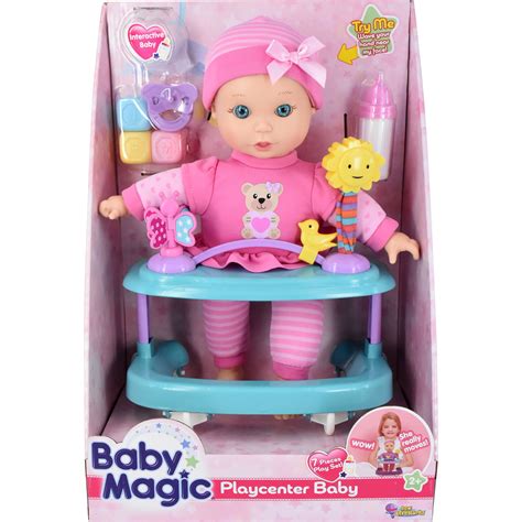 Baby Magic Playcenter Baby 7 Piece Set w/ Toy Interactive Baby Doll - Walmart.com - Walmart.com