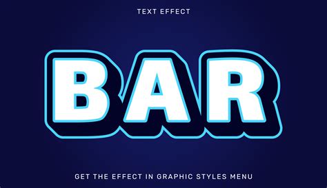 Bar editable text effect in 3d style. Suitable for brand or business logo 24758232 Vector Art at ...