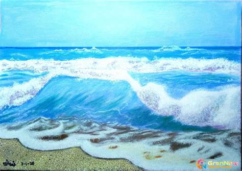 Beach Waves Drawing