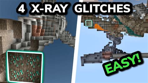 TOP 4 BEST X-RAY GLITCHES in Minecraft Bedrock 1.17 (MCPE/Xbox/PS4/Nintendo Switch/Windows10 ...