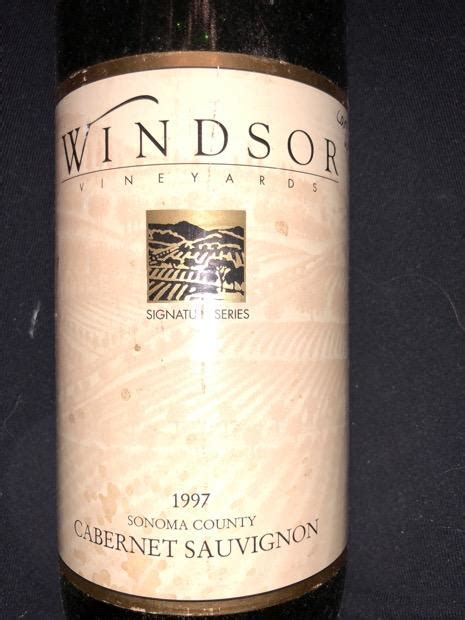 1999 Windsor Vineyards Cabernet Sauvignon Signature Series North Coast, USA, California, North ...