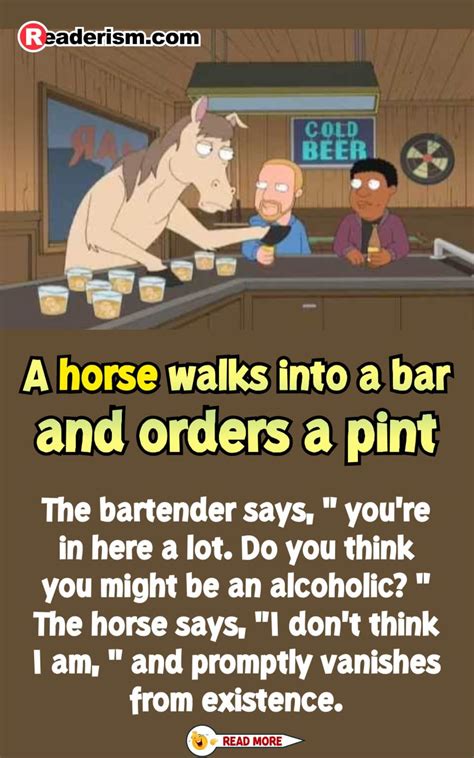 When A Horse Walks Into a Bar - Readerism.Com