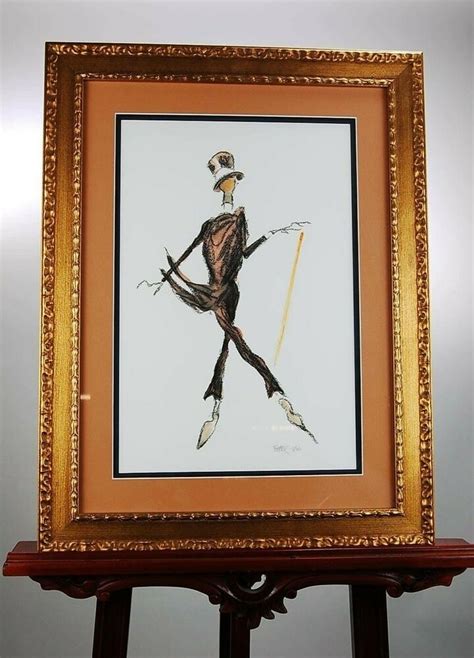 Jules Feiffer Signed Tap Dancer Print Cartoonist Play Write Writter Large Framed #ArtDeco