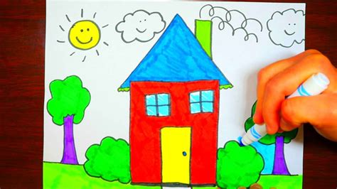 House Drawing For Kids at PaintingValley.com | Explore collection of ...