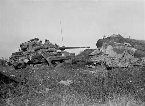 M36 Jackson and Maginot Line Pillbox 776th Tank Destroyer Battalion Hottviller France 1944 ...