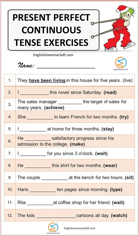 Present Continuous Tense Worksheets