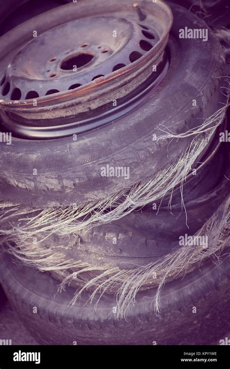 Blown out tires Stock Photo - Alamy