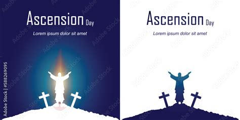 jesus ascension day with simple Jesus Statue symbol with two options ...