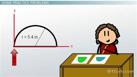 Centroid & Center of Mass of a Semicircle | Overview & Examples - Video ...