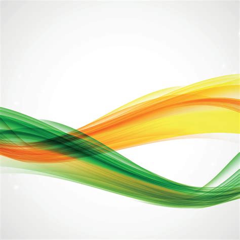 Abstract Green and Orange Wave on White Background. Vector Illustration 4553713 Vector Art at ...