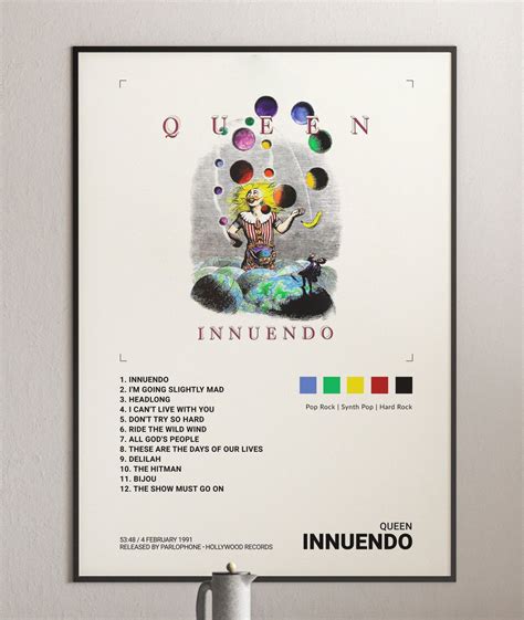 Queen - Innuendo, Freddie Mercury Album Cover Poster | Architeg Prints