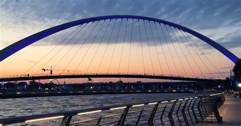 Take a walk along the Dubai Water Canal and Tolerance Bridge | insydo