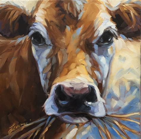 Cow painting Original impressionistic oil painting of a cow | Etsy