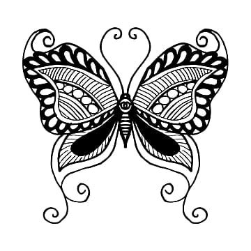 Butterfly Black And White Clipart Images For Free Download - Pngtree