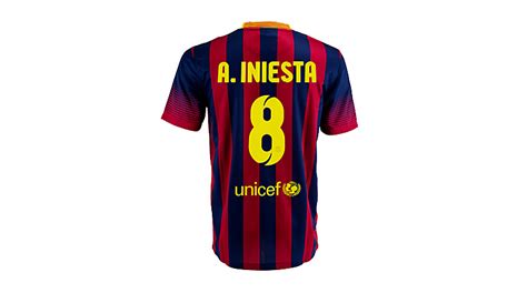 Nike Barcelona Home Jersey - 2013/14 FC Iniesta Barcelona Kits