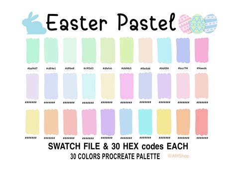 Easter Pastel Color Color Palette Easter Day Ipad - Etsy UK