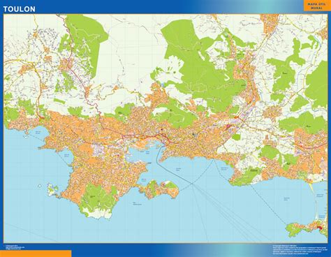 Map of Toulon France | Wall maps