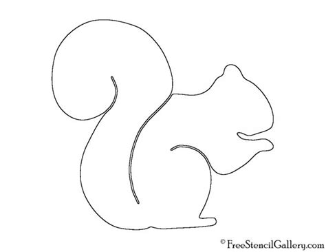 Squirrel Silhouette 02 Stencil | Free Stencil Gallery