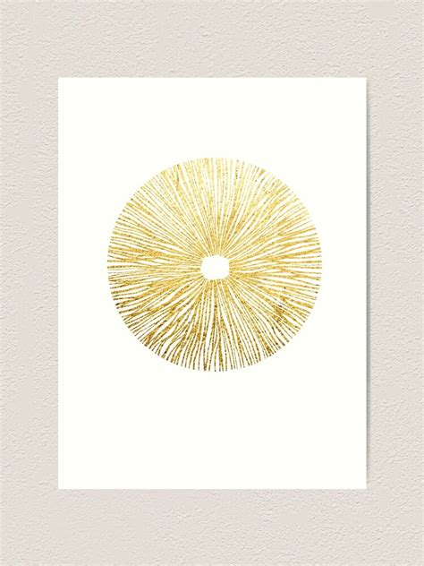 "Gold magic mushroom spore print " Art Print by ielf | Redbubble