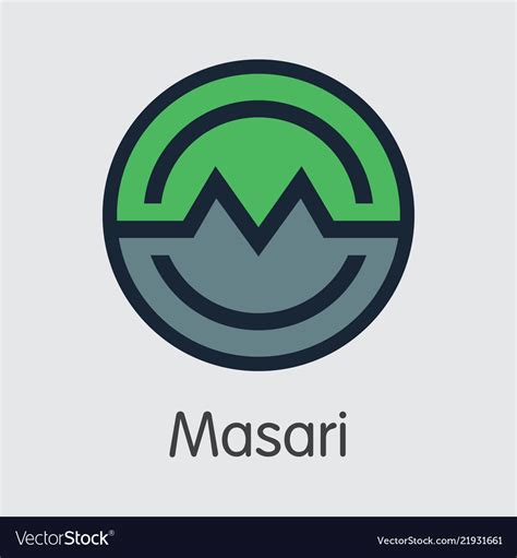 Masari virtual currency - colored logo Royalty Free Vector